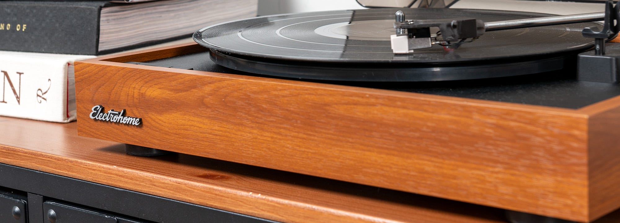 Wood plinth on Electrohome Montrose Record Player